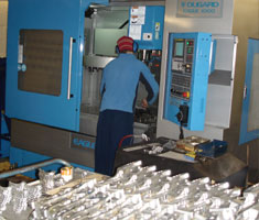 One of the machining centres used for production